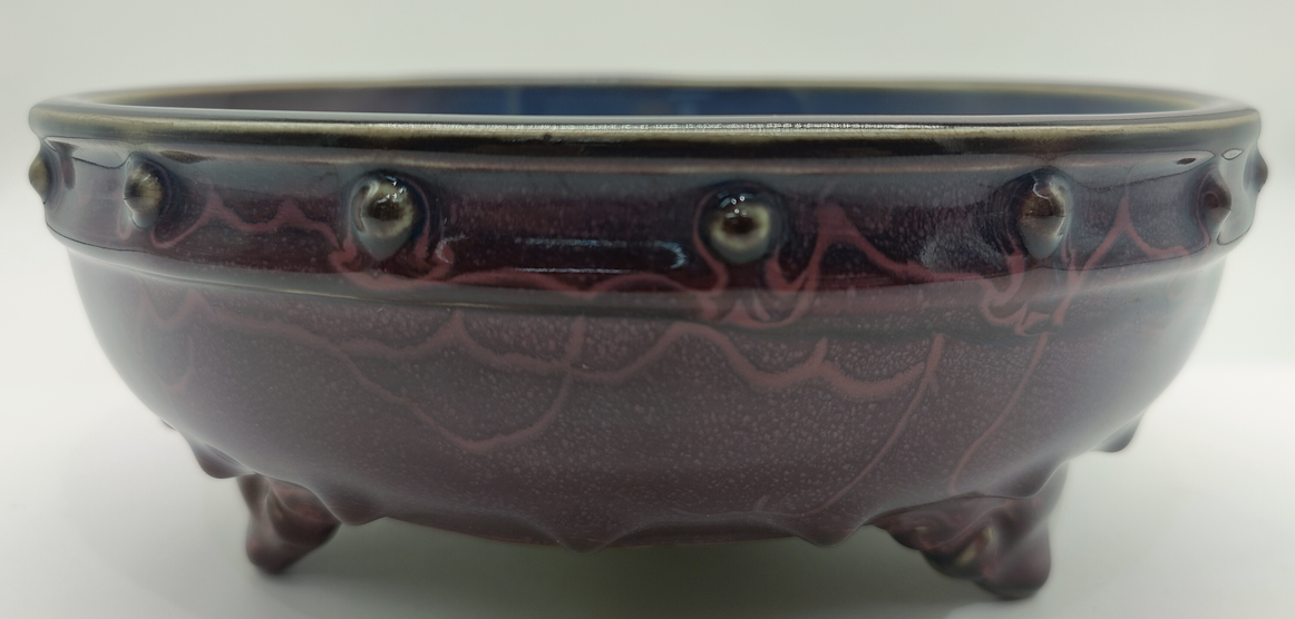 钧窑钴锭三足水洗