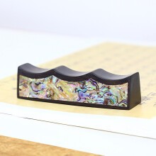 赋比兴 国家非遗 镶嵌螺钿毛笔笔搁 精品漆器实木笔架 文创产品笔架文房四宝复古中国风创意简约办公摆件