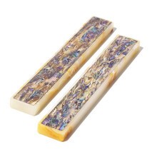 国家非遗镶嵌螺钿玉镇尺精品天然玉石书法创意镇纸文房四宝文创产品中国风复古礼品高档压条摆件