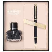 黑色绒砂多彩细尖铱金钢笔 签字笔 男女款办公礼品墨水礼盒套装